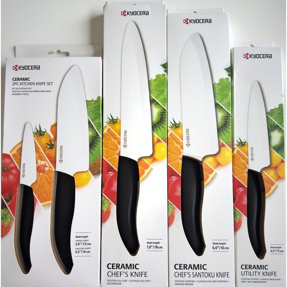 Kyocera Other - Kyocera 5 Piece Asian Ceramic Knife Set, New in Boxes, Retail $284
